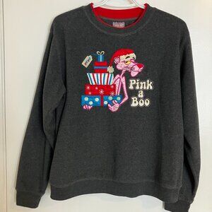Retro Pink Panther Women's Christmas Sweatshirt Size M